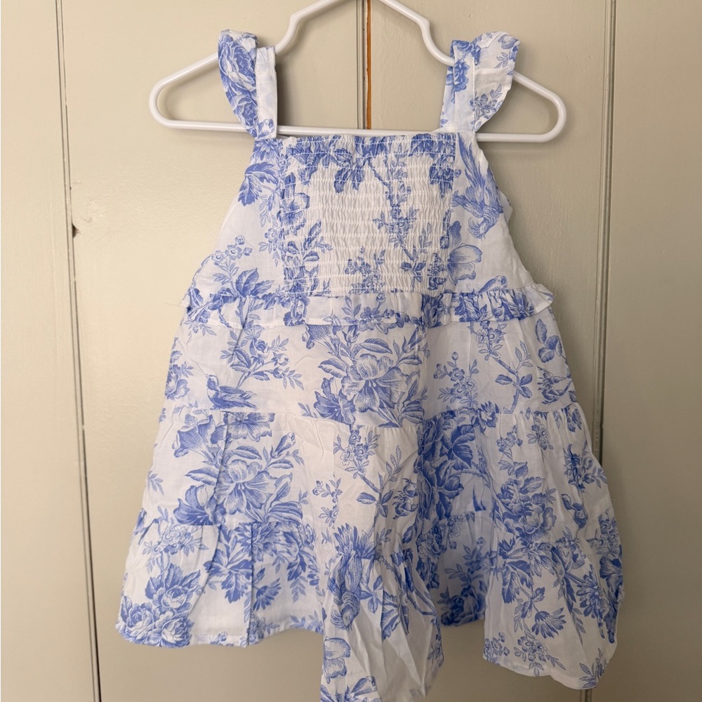 NWT! Janie and Jack White Dress with Purple Floral Print